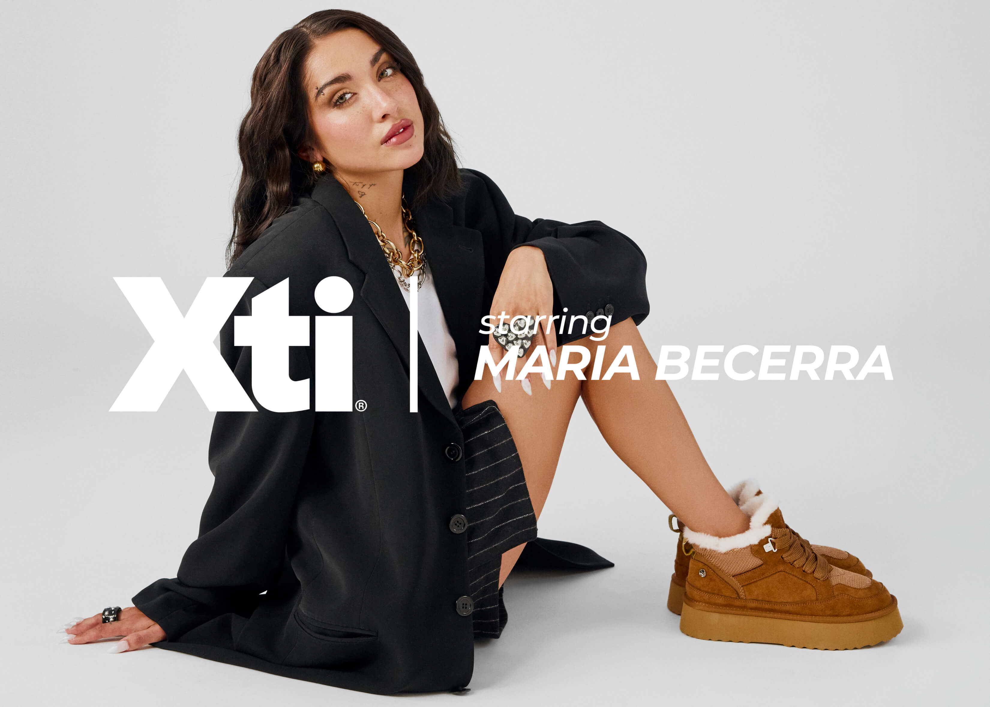 Winter-Bootie in Camel mit Strukturmix & kuscheligem Schaftrand