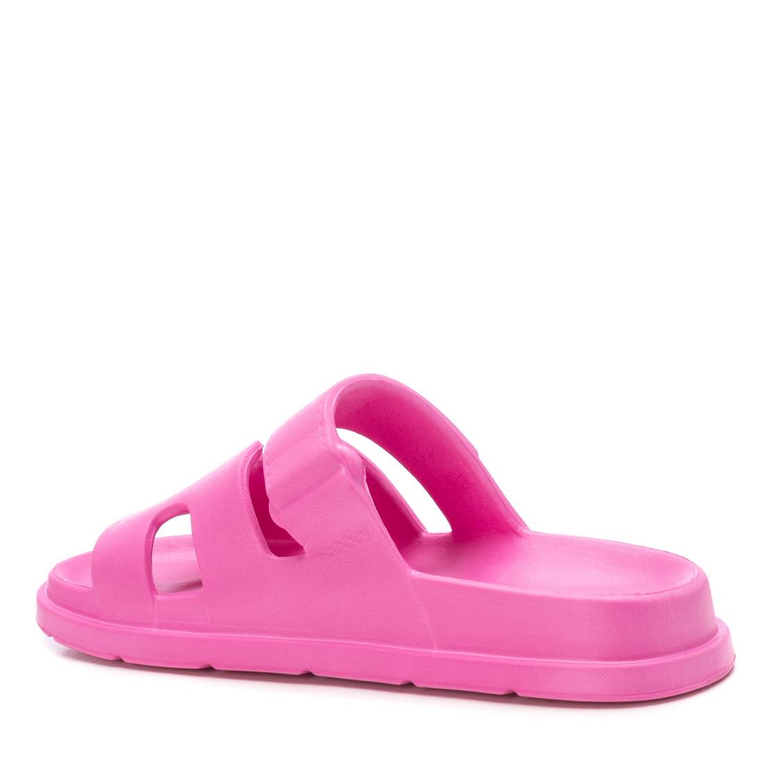 Knallige Fuchsia Bade-Pantolette mit Cut-Out-Design & breiten Riemen – sommerlich & bequem