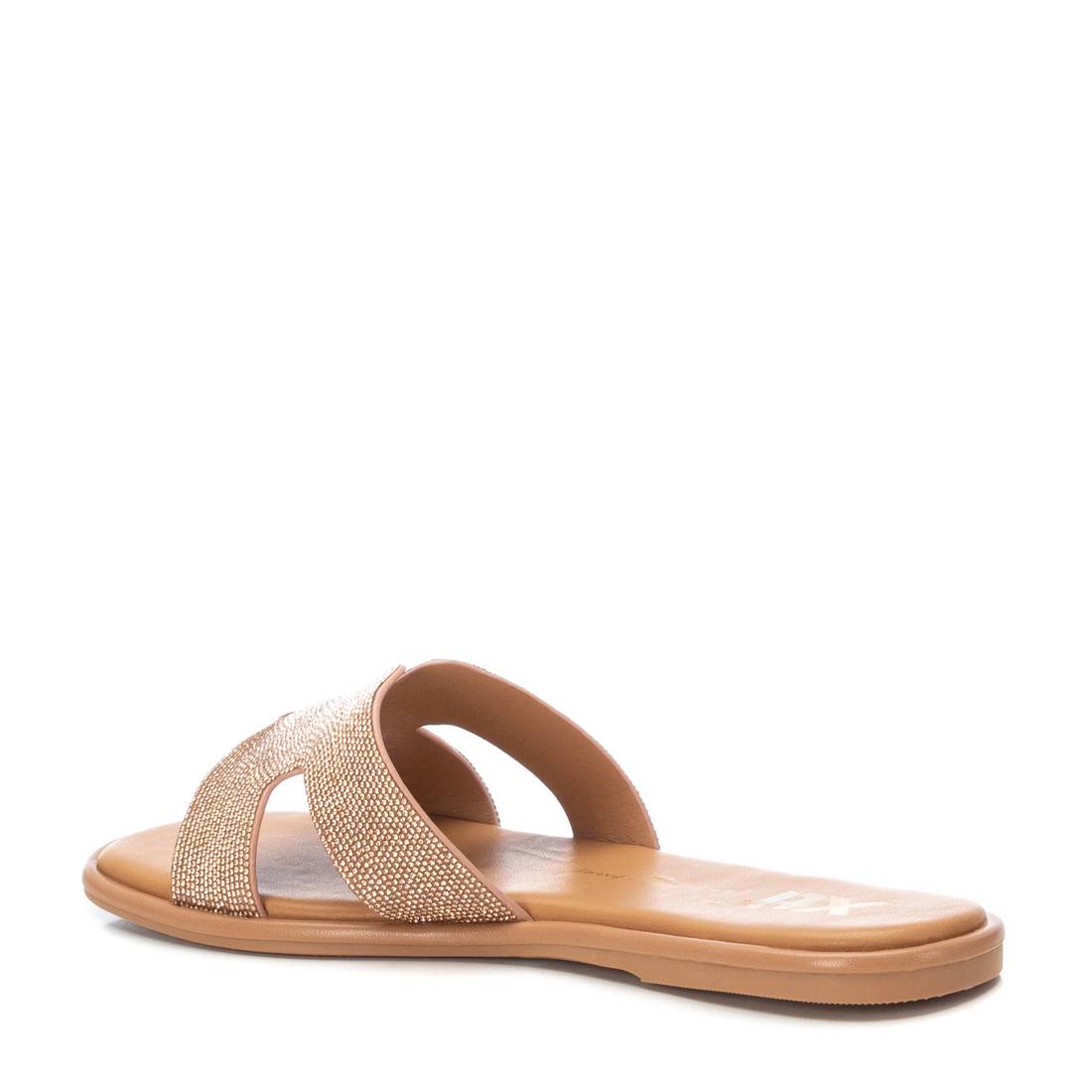 Bequeme Pantolette in Nude mit Strassverzierung – sommerlich & edel