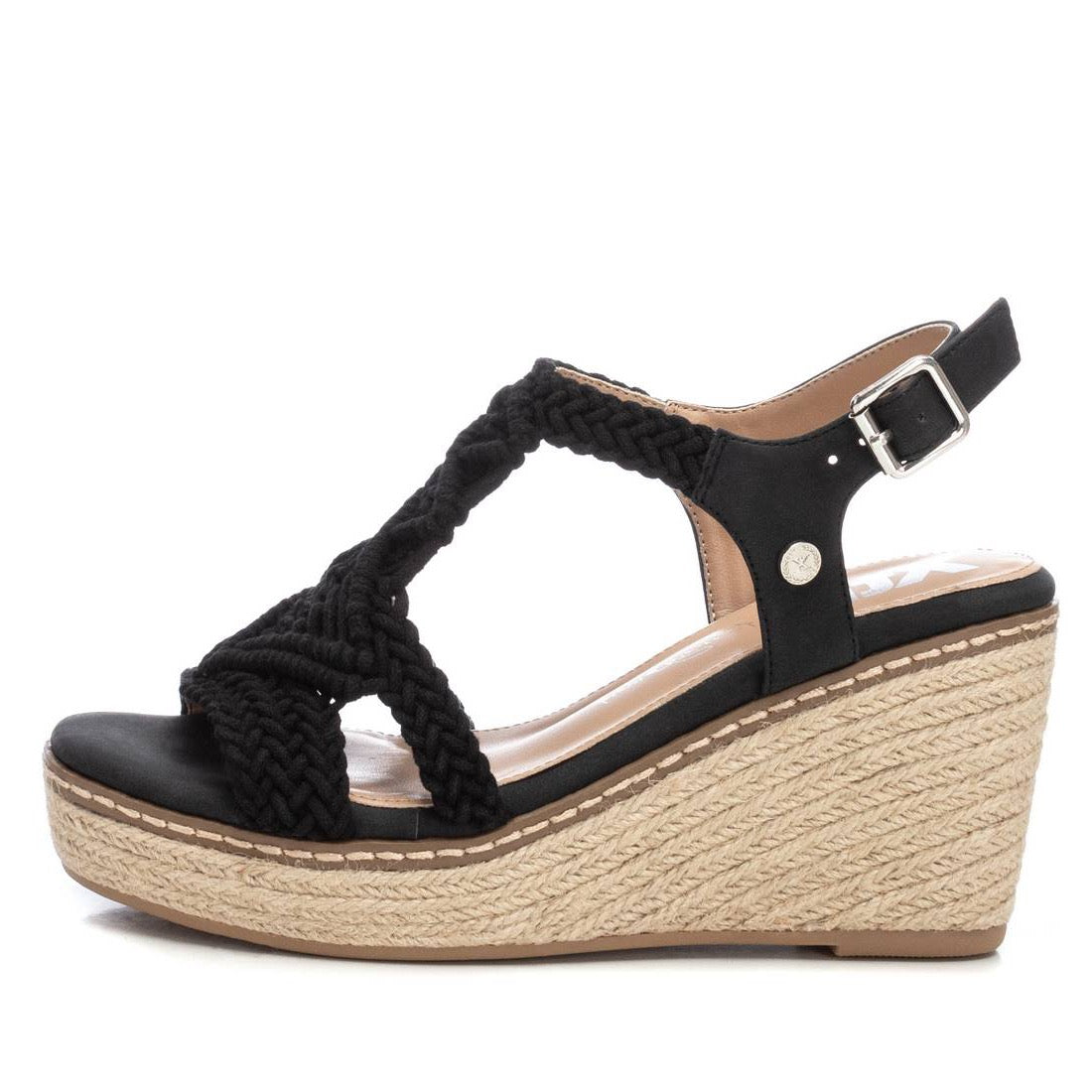 Keil-Espadrille in Schwarz mit Flechtriemen – sommerlich & komfortabel