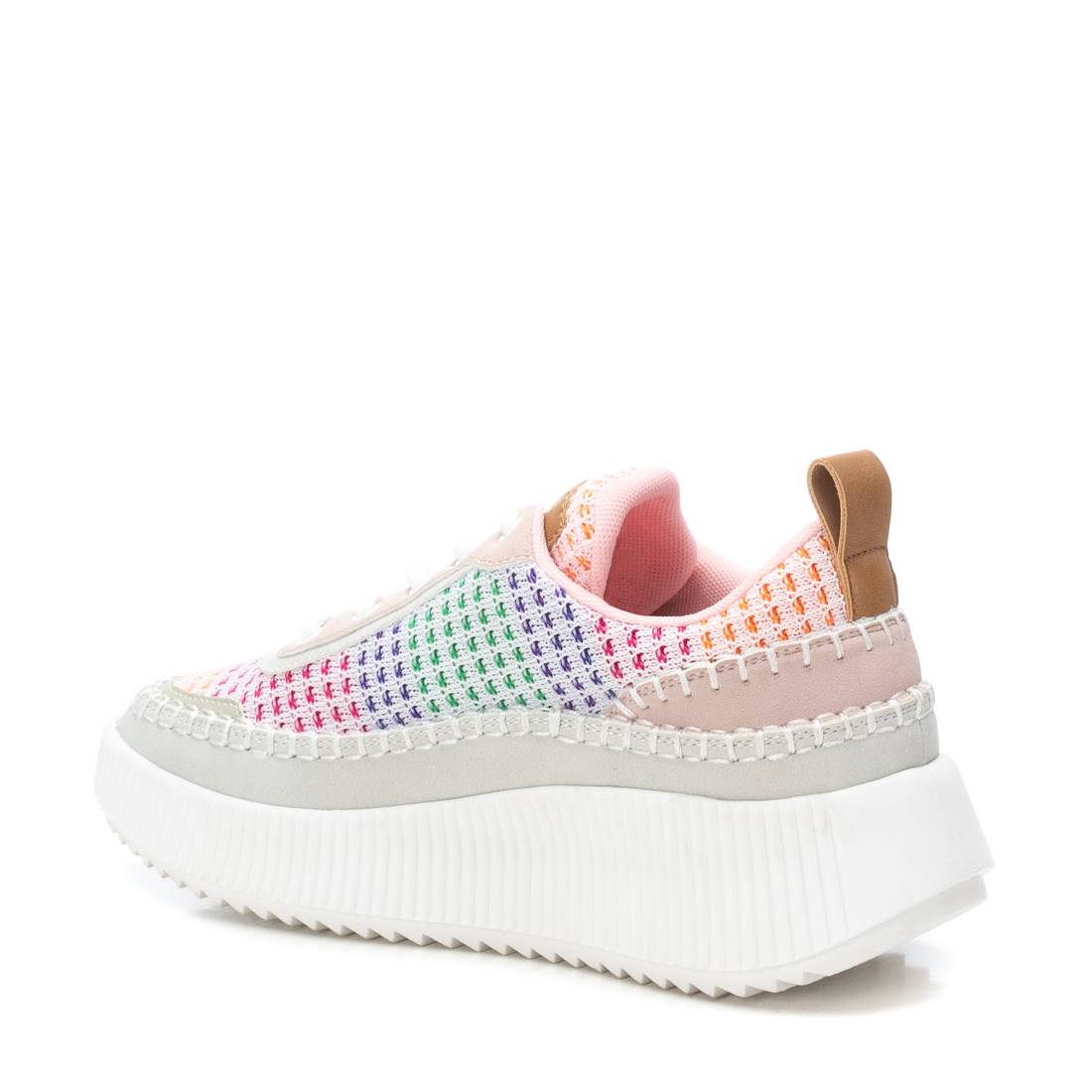 Modischer Mesh-Sneaker in Regenbogen-Optik mit Plateau und Komfortsohle