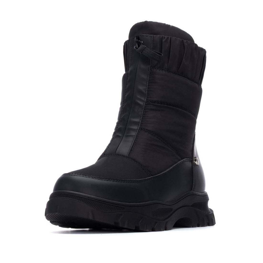 Wasserdichte Winter-Stiefelette in Schwarz mit Stretchschaft und Reißverschluss