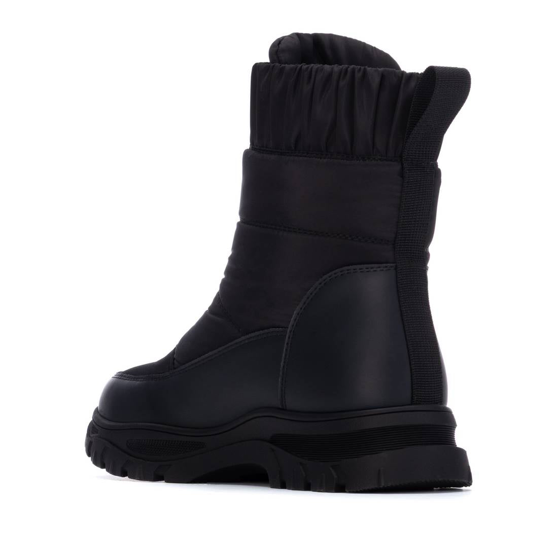 Wasserdichte Winter-Stiefelette in Schwarz mit Stretchschaft und Reißverschluss