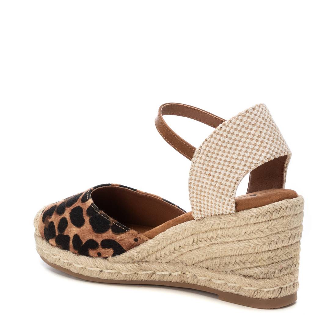Trediger Wedge Espadrille mit Keilabsatz und Leopardenmuster aus Textil