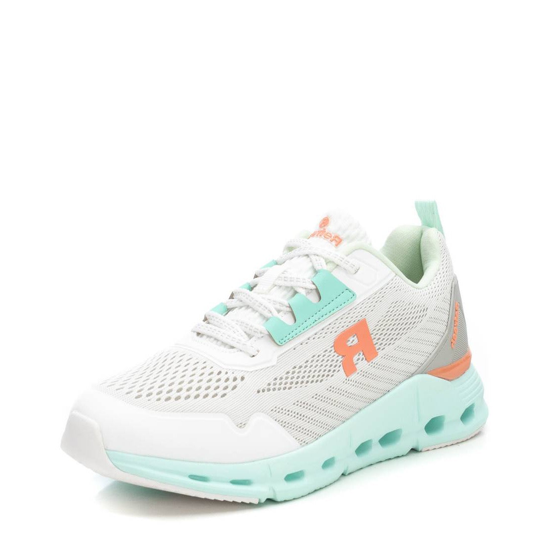 Sportlicher Sneaker in Aqua mit Mesh-Einsätzen & markantem Logo – leicht & luftig