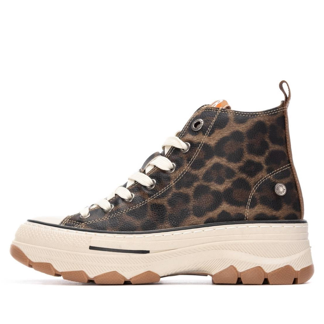 High-Top Sneaker mit Animal-Print und Chunky-Sohle